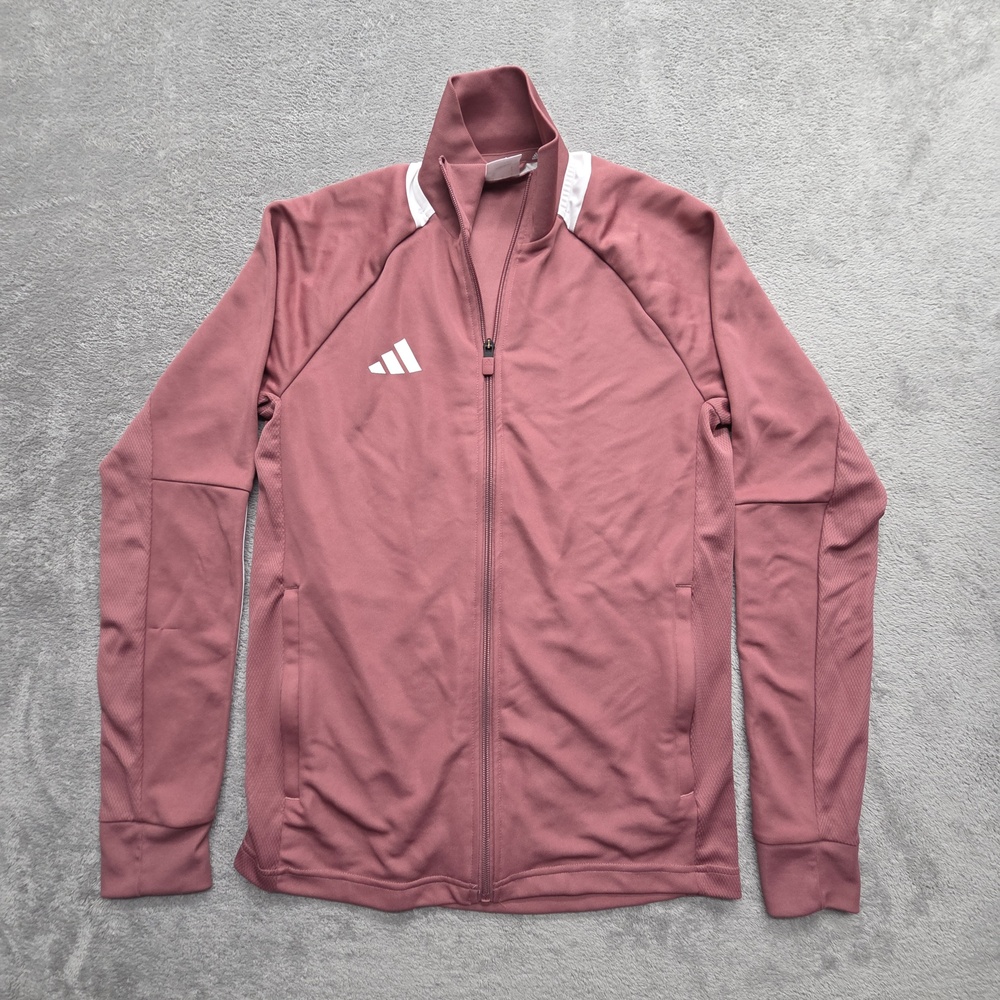 Adidas Jacket Womens S Pink AEROREADY Full Zip Moisture Wicking Slim Training